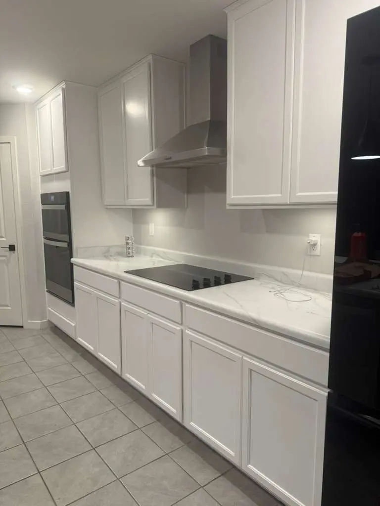 Cabinet refinishing detail